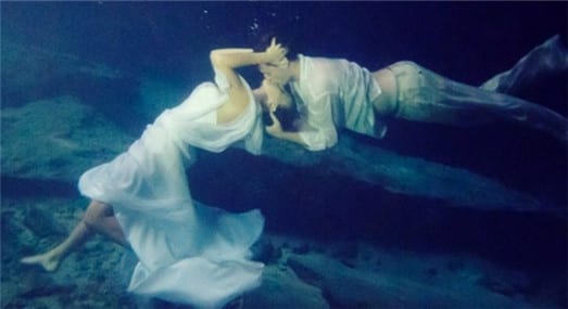 拍水下婚紗照注意事項 歐美水下婚紗照片