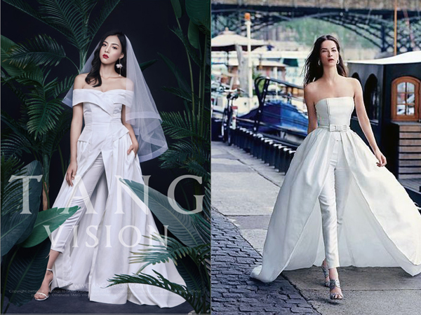 對新娘身材的終極考驗之——褲裝婚紗，你敢穿么？  第2張