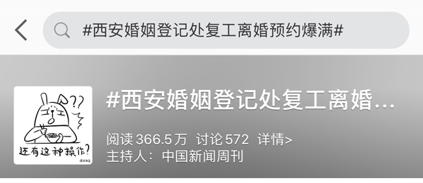 “離婚潮”來襲，西安民政局復工離婚登記預約爆滿！  第1張