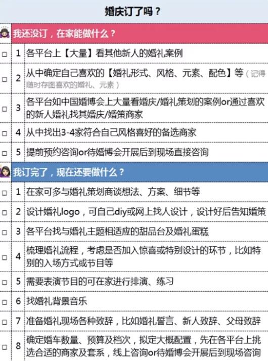在家備婚超全計劃表 手把手教你足不出戶辦婚禮  第3張