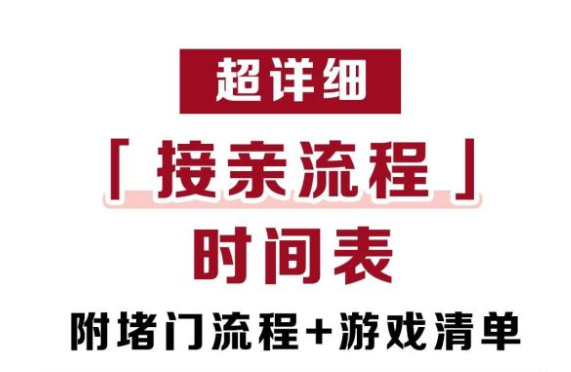 超詳細婚禮當天接親流程時間表，趕緊收藏！  第1張