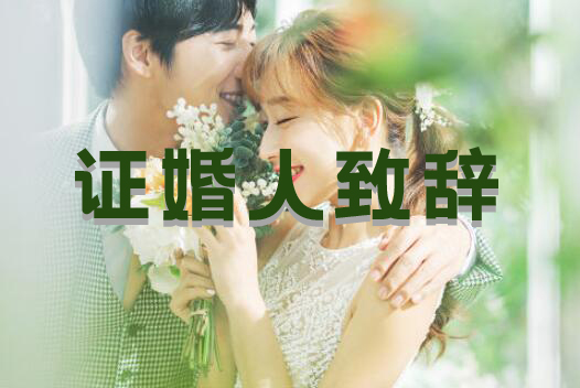 極簡證婚人致辭范文  第1張