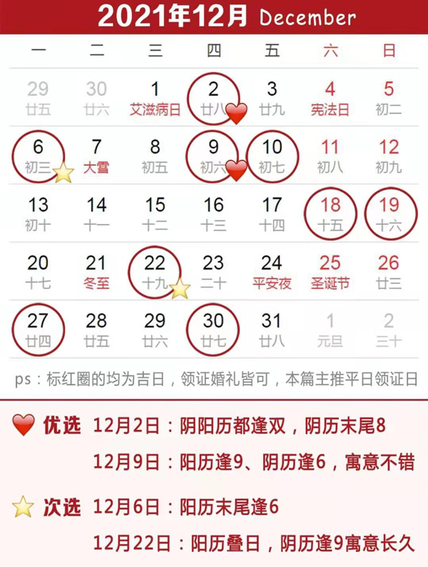 2021下半年領證吉日速查，這12天最好！  第7張