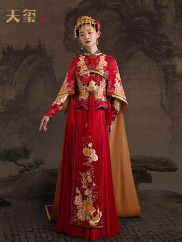 婚禮上的這些“司藤”風禮服，讓你秒變國風美人！  第10張